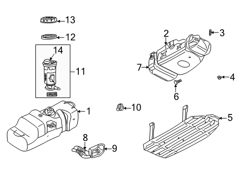2002 Dodge Durango Fuel Supply Module-Fuel Pump/Level Unit Diagram for 5083317AC