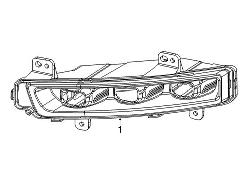 2022 Jeep Wagoneer Fog Lamps FRONT FOG Diagram for 68525276AA