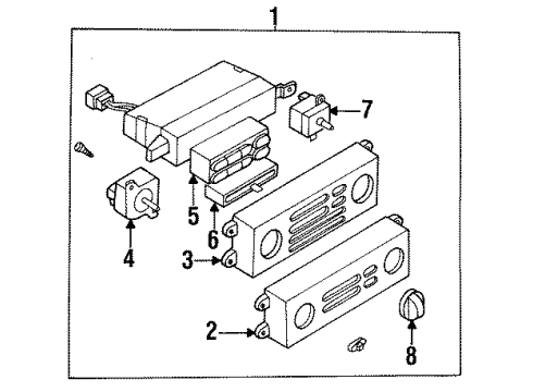 1995 Nissan Quest Cluster & Switches, Instrument Panel Control Assembly Diagram for 27510-1B710