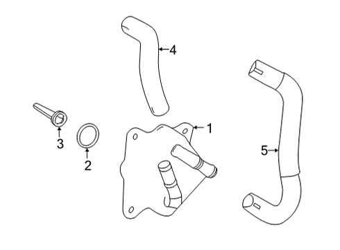 2021 Toyota Highlander Oil Cooler Filter Diagram for 15678-25010