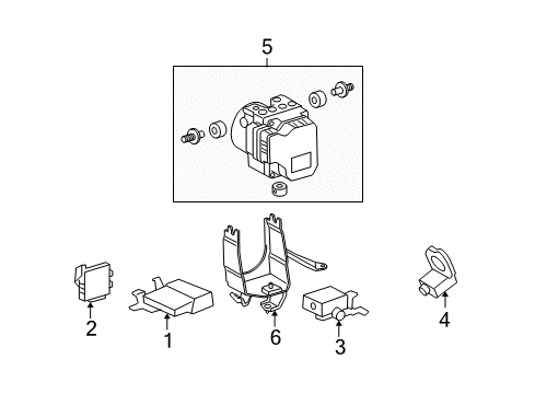 2011 Lexus IS250 ABS Components ACTUATOR Assembly, Brake Diagram for 44050-53440