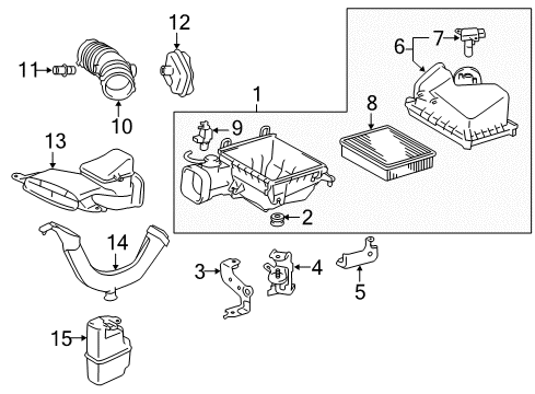 2016 Lexus ES350 Air Intake Cleaner Assy, Air W/Element Diagram for 17700-31890