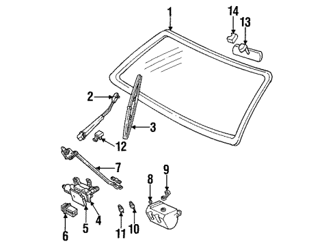 1994 Chevrolet C1500 Suburban Rear Wipers Container, Windshield Washer Solvent Diagram for 22127581