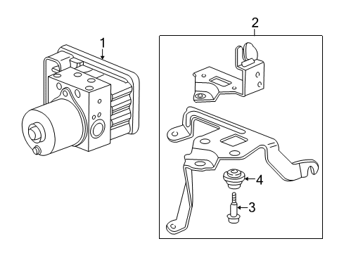 2010 Honda Element ABS Components Rubber, Mount Diagram for 57101-SHJ-A02