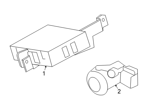 2015 Infiniti QX70 Electrical Components Sonar Controller Assembly Diagram for 28532-3EV3D