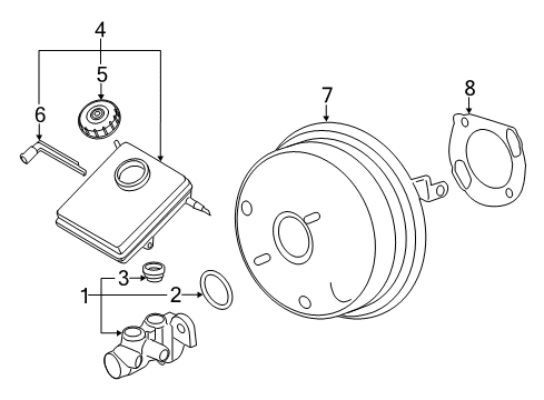 2015 BMW X4 Hydraulic System Seal, Brake Booster Diagram for 34336856003