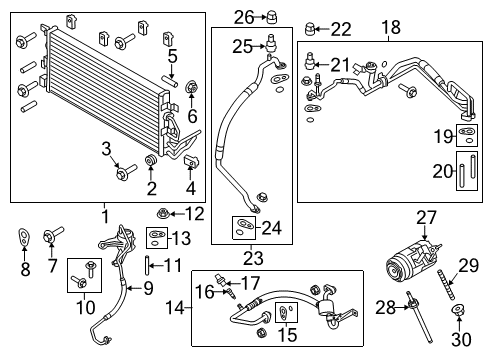 2015 Ford Explorer Air Conditioner AC Tube Diagram for BB5Z-19972-C