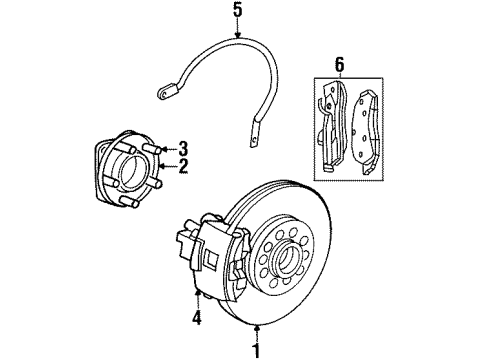 2001 Plymouth Prowler Brake Components Line-Brake Diagram for 4786513AB