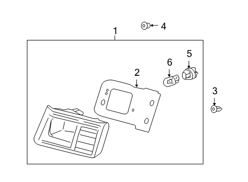 2011 Acura TSX Bulbs Gasket, Base Diagram for 34502-TL0-003