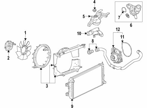 2021 GMC Savana 3500 Heater Core & Control Valve By-Pass Hose Diagram for 84292426