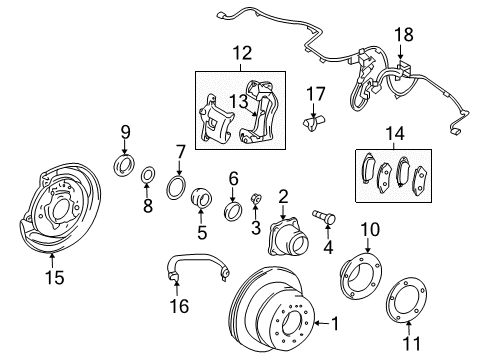 2011 Lexus LX570 Anti-Lock Brakes Hose, Flexible Diagram for 90947-02F37