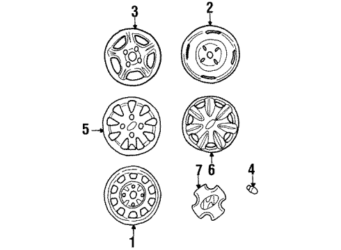 1998 Hyundai Sonata Wheels, Covers & Trim Wheel Assembly-Aluminium Diagram for 52910-34251