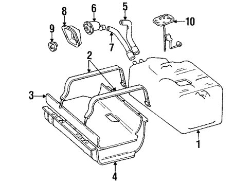 1987 Jeep Wrangler Senders Plate SKID Diagram for J5357023