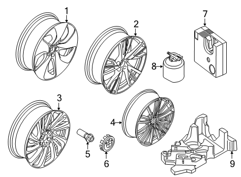 2020 BMW i8 Wheels Alloy Rim Forged Right Diagram for 36116862897