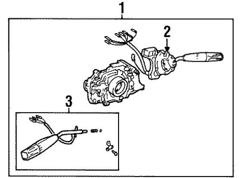 1984 Toyota Camry Shroud, Switches & Levers Switch Assembly, Turn Si Diagram for 84310-2B030