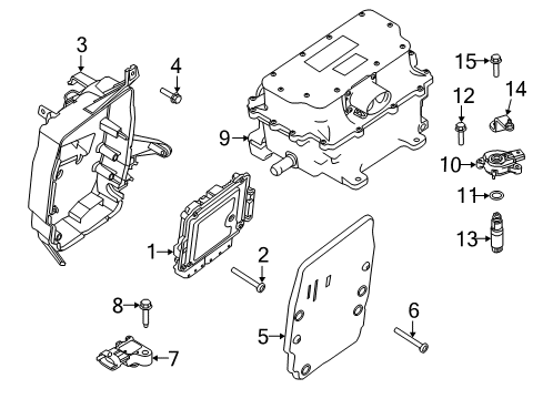 2014 Ford Focus Motor & Components Bracket Diagram for CV6Z-12A659-C