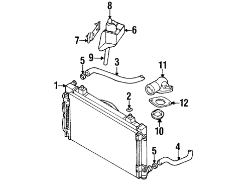 2001 Chrysler Prowler Radiator & Components Hose-Radiator Inlet Diagram for 4865018AA