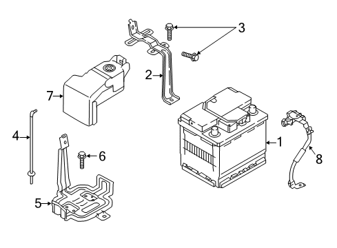 2021 Hyundai Ioniq Battery Battery Assembly Diagram for 37110-G2410