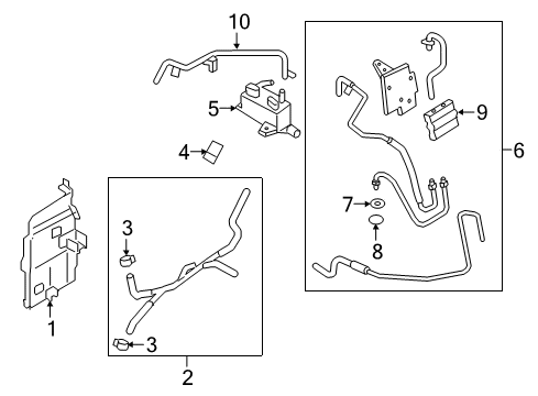 2017 Lincoln Continental Oil Cooler Cooler Pipe Diagram for HD9Z-7C410-A