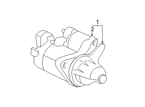 2007 Honda Civic Starter Starter, Reman Diagram for 06312-RNA-505RM