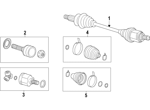 2021 INFINITI QX50 Axle Shafts & Joints, Drive Axles JOINT ASSY-OUTR Diagram for 39211-5VS0A