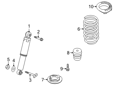 2010 Kia Forte Koup Struts & Components - Rear Bumper Rubber Diagram for 553260Q000