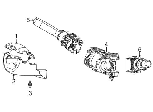 2021 Acura TLX Switches SWITCH ASSY., WIPER Diagram for 35256-TGY-S31