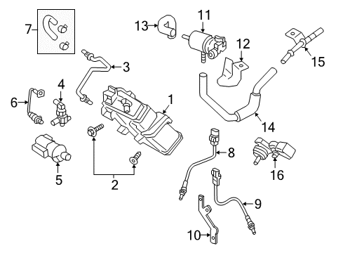 2017 Genesis G90 Powertrain Control Bracket-RO2-RH Diagram for 947603F190