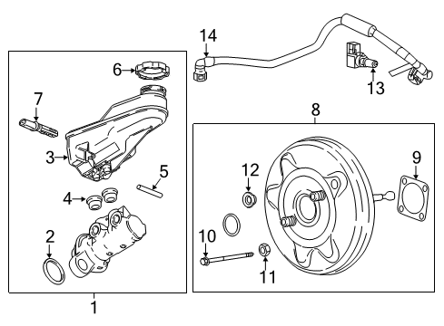 2020 Buick Regal Sportback Dash Panel Components Reservoir Cap Diagram for 23441713