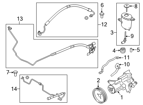 2017 BMW 535i GT Wiper & Washer Components Radiator Return Line Diagram for 32416788813