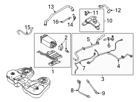 2011 Ford Flex Powertrain Control PCM Diagram for AA8Z-12A650-BG