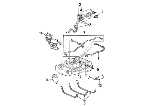 1999 Ford Windstar Filters Fuel Tank Diagram for XF2Z-9002-AA