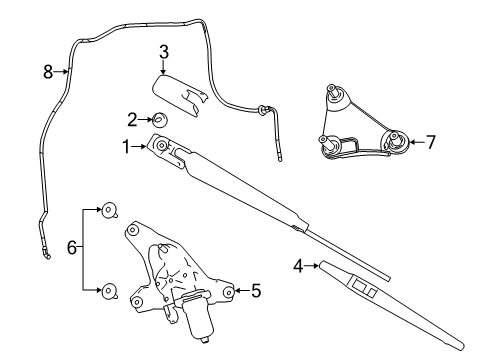 2016 Dodge Durango Wiper & Washer Components Hose-Windshield Washer Diagram for 68275596AA