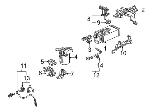 2000 Honda S2000 Powertrain Control Sensor Assembly, Knock Diagram for 30530-PCX-003