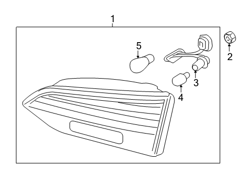2017 Hyundai Santa Fe Sport Bulbs Lamp Assembly-Rear Combination Inside, LH Diagram for 92405-4Z500