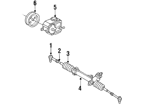 1987 Oldsmobile Delta 88 P/S Pump & Hoses, Steering Gear & Linkage Gear Kit, Steering (Partial)(Remanufacture) Diagram for 26045876