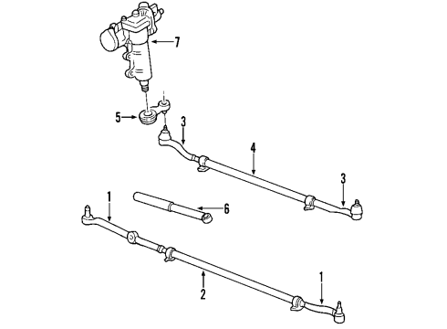 2004 Jeep Grand Cherokee P/S Pump & Hoses, Steering Gear & Linkage Line-Power Steering Return Diagram for 52088922AE