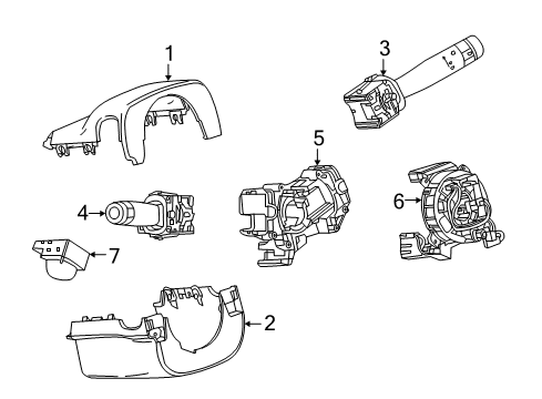 2019 Cadillac CT6 Switches Signal Switch Diagram for 84614545
