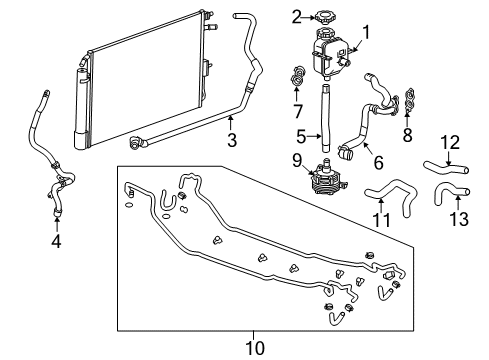 2018 Chevrolet Volt Radiator & Components Rear Hose Diagram for 23393426