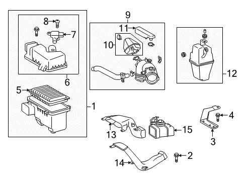 2009 Toyota Highlander Powertrain Control Air Hose Diagram for 17880-36020