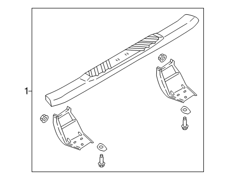 2021 Ford F-350 Super Duty Running Board Running Board Diagram for HC3Z-16450-GA