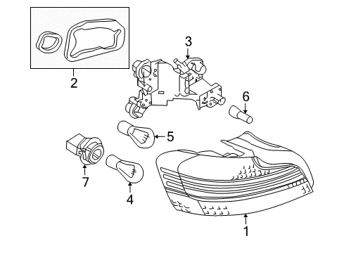 2008 BMW 128i Bulbs Tail Light, Right Diagram for 63217285642