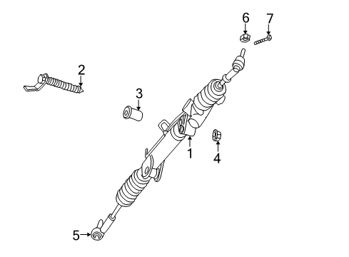 2001 Dodge Durango P/S Pump & Hoses, Steering Gear & Linkage Tie Rod-Outer End Diagram for 52106545AE