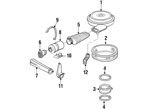 1992 GMC C3500 Filters Cleaner Asm-Air Diagram for 25097954