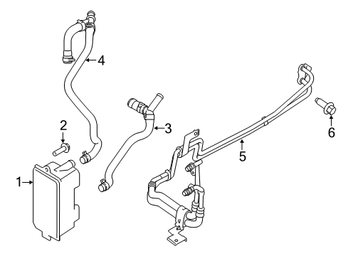 2017 Ford Transit-350 HD Trans Oil Cooler Cooler Pipe Diagram for CK4Z-7R081-C