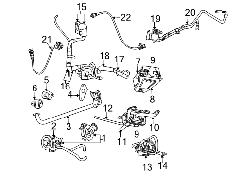 2005 Dodge Grand Caravan Emission Components CANISTER-Vapor Diagram for 4891624AB