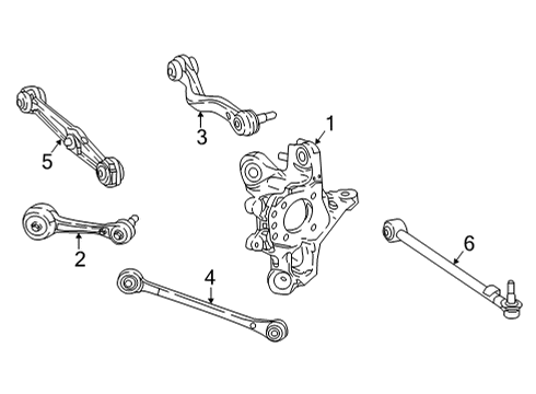 2021 Toyota Mirai Rear Suspension Rear Lower Control Arm Bolt Diagram for 90105-16093