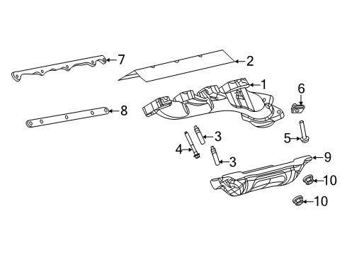 2021 Ram 1500 Exhaust Manifold EXHAUST Diagram for 53011188AD