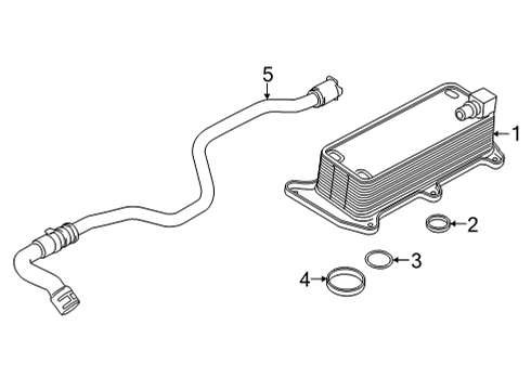 2021 BMW X6 Oil Cooler O-Ring Diagram for 07119907874