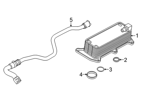 2021 BMW X6 Oil Cooler Profile-Gasket Diagram for 11448603427